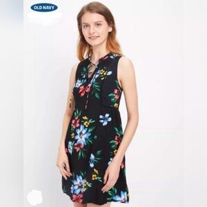 Old Navy Black Floral Dress